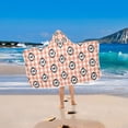 thumbnail image 2 of Yayeee Kids Hooded Towel with Hand Pockets Beach Soft Absorbent Bath Wrap 50 x 23.5 inch, Orange Plaid Horse Pattern, 2 of 5