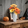 thumbnail image 5 of Clearance Under $1! 1PC Artificial Fall Bouquet, Halloween Pumpkin & Sunflower Floral Arrangement for Table Centerpiece, Plastic, (One Size, N), 5 of 6