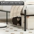 thumbnail image 6 of Costway Queen Size Metal Platform Bed Frame Vintage Headboard Mattress Foundation Black, 6 of 10
