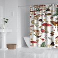 thumbnail image 2 of Red Mushroom Nature White Pattern Shower Curtain 84"x72" ,Bathroom Decorative Shower Curtains Set with 12 Hooks,Modern Waterproof Washable Shower Curtain, 2 of 6