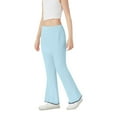 thumbnail image 2 of XXWXYD Kids Summer Wide Leg Pants Loose Drape Bell Bottom Casual Comfortable Lightweight Breathable Solid Color Pants, 2 of 9