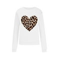 thumbnail image 6 of Women's Valentine's Day Shirts Top Long Sleeve Shirts for Women Fashion Valentine's Day Printed Blouses Casual Crew Neck Pullover Tops, 6 of 8