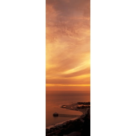 High angle view of a coastline Pacific Coast Highway Malibu Los Angeles California USA Canvas Art - Panoramic Images (27 x