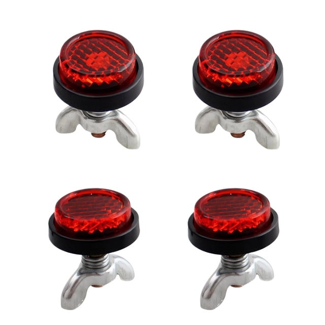Riwesomey 4 piezas 4 Uds Mini etiqueta reflectora tornillos Bo-lt para marco para matrícula de motocicleta placa decorativa Accesorios para motos