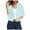 Light Blue1003, variant on Women's Classic 3/4 Sleeve Open Front Cropped Cardigan Sweater Lightweight Knit Short Shrugs Yellow