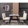 thumbnail image 2 of Guyou Modern Dining Chairs Set Of 2, PU Leather Upholstered Dining Chairs with Metal Legs for Dining Room, Living Room, Bedroom (White), 2 of 10