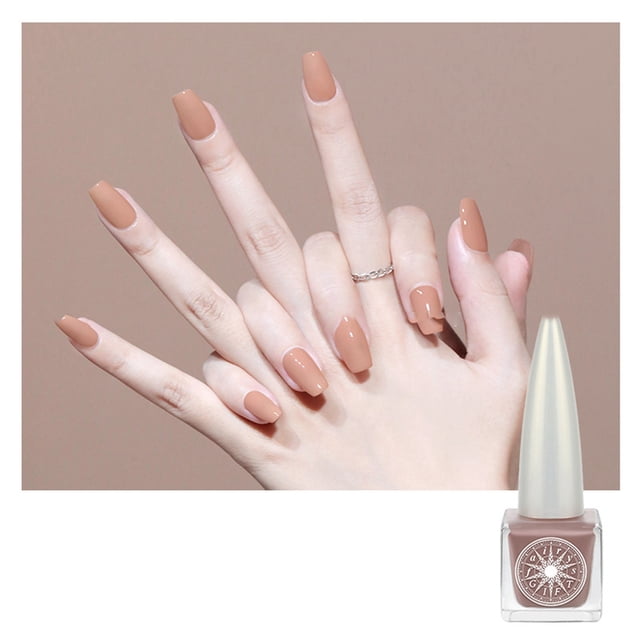 BKER Water Based Nail Polish Micro Glue Quick Drying Non Baking Durable Non Peelable Student Sequins Fine Flash Manicure Set 7.5ml