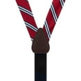 thumbnail image 3 of SuspenderStore Dressy Multi-Stripe Suspenders - Convertible End Button & Clip - 5 Colors, 3 of 4