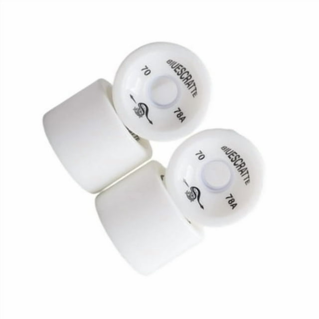 4 Pcs Roues de Planche à Roulettes en Cuir Pièces de Rechange pour Longboard Cruiser Housse de Roulement Amovible Réparation de Déplacement de Planche à Roulettes Extérieur Blanc