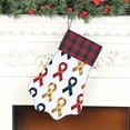 thumbnail image 6 of Dog Paw Decorative Socks 17x11.8in Top With A Strap Design For Easy Hanging For Festive Christmas Party Decorations Cancer Awareness Ribbon Pattern - Metallic Elegance (1), 6 of 8