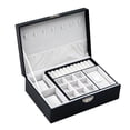 thumbnail image 1 of Multi-Functional Jewelry Box Portable PU Leather Casket Large Capacity Jewelry Organizer Storage Case for Rings Earrings Hand Chain Watch, 1 of 7