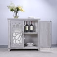 thumbnail image 4 of YIYADO Elegant Sideboard, Vintage Hollow Carved Buffet, Sideboard and Buffet with Storage, Feature Cabinet with 2 Doors, Living Room, Kitchen, Dining Room, Gray, 4 of 6