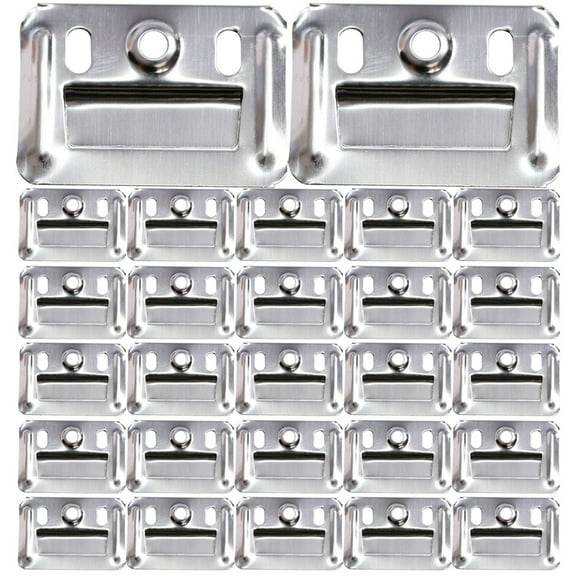 BESTOYARD 100Pcs Silver Wall Panel Clamp Stainless Steel Furniture Buckle Easy Installation Durable