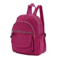 thumbnail image 4 of LAVA Mini Backpack Purse for Women, Lightweight Waterproof Nylon Travel Daypack (Rose Red), 4 of 8