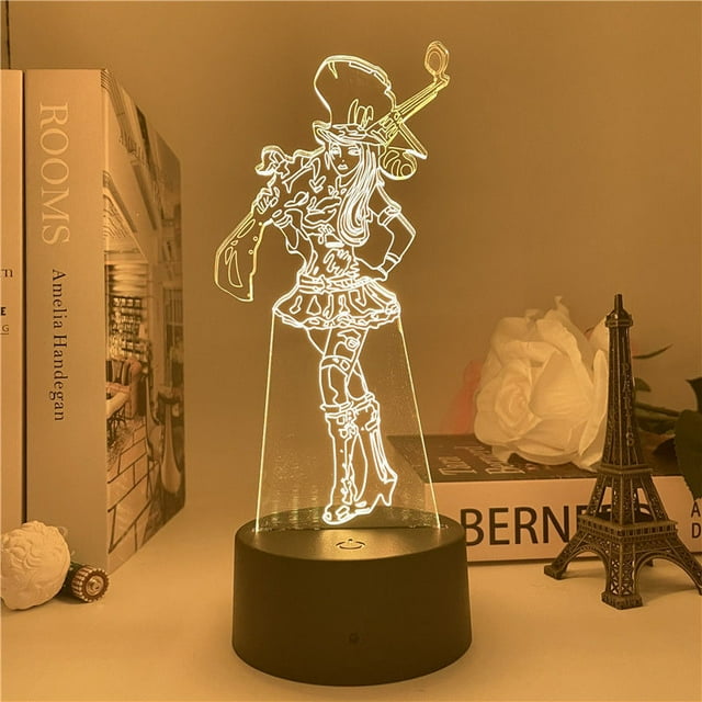 Luz nocturna Lols Caitlyns LED 3D que cambia de color para niños
