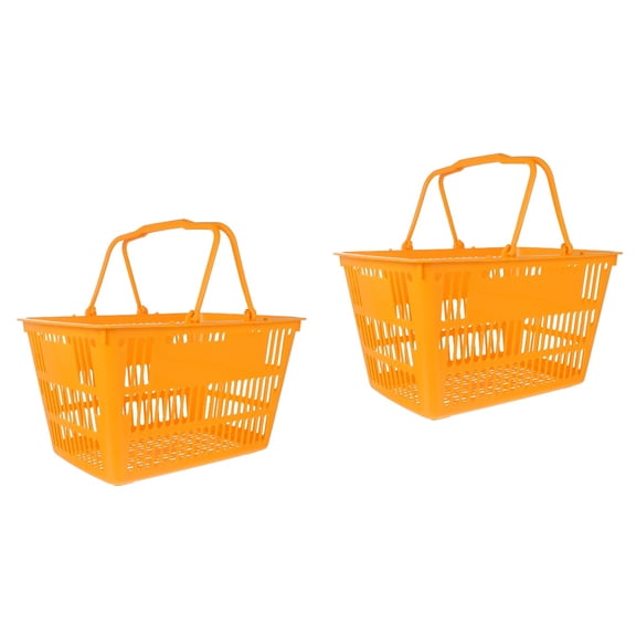 2 PCS Storage Bin Toy Supermarket Shopping Basket Sturdy