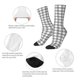 thumbnail image 4 of Fotbe Gray Checkboard Calcetas Largas con Estampado para Hombre y Mujer – Calcetas de Compresión Transpirables y Elásticas, Viajar y Uso Diario Talla 5-11, 4 of 6