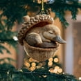 thumbnail image 5 of Sunxin Hangs Animal Ornaments – Cozy Christmas Ornaments Acrylic Cute Animal Christmas Trees Hanging Decorations Rustic Nature Themed Home Decor Animal Lovers, One Pendant, 5 of 5