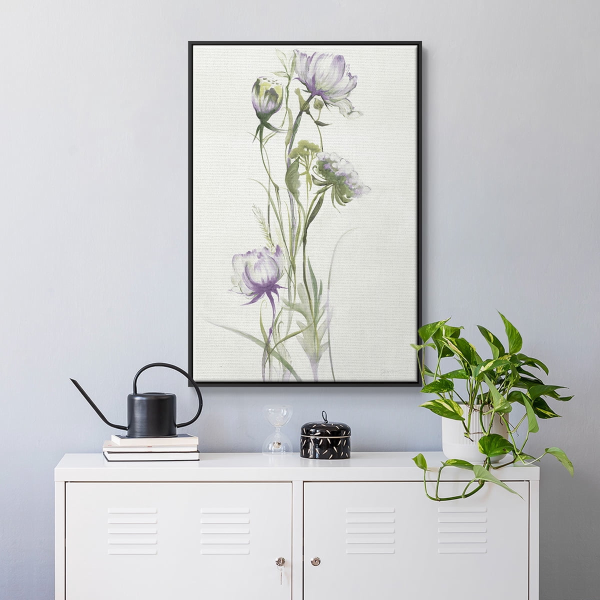 Late Summer Wildflowers I V30 Framed Premium Gallery Wrapped Canvas - Ready to Hang