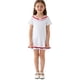 thumbnail image 4 of Odeerbi Niñas Algodón Uniforme de La Escuela Vestido Color Bloque Sin Mangas Marinero Cuello Ruffle Vestido de Línea A, 4 of 7