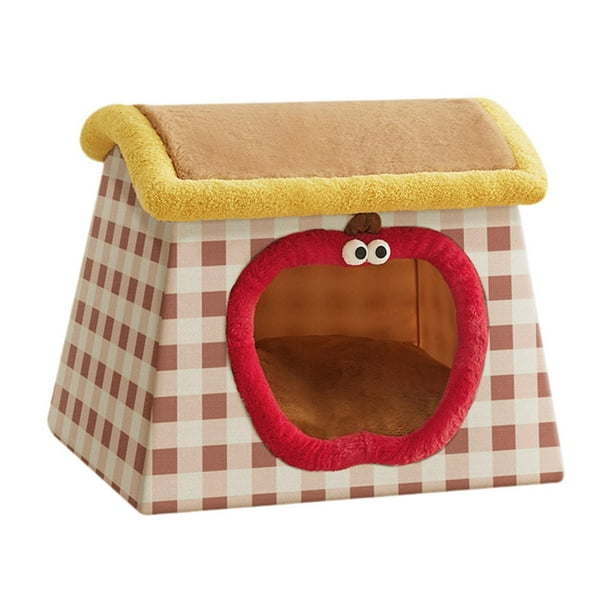 Nido para perros y gatos semicerrado Casa para perros de peluche