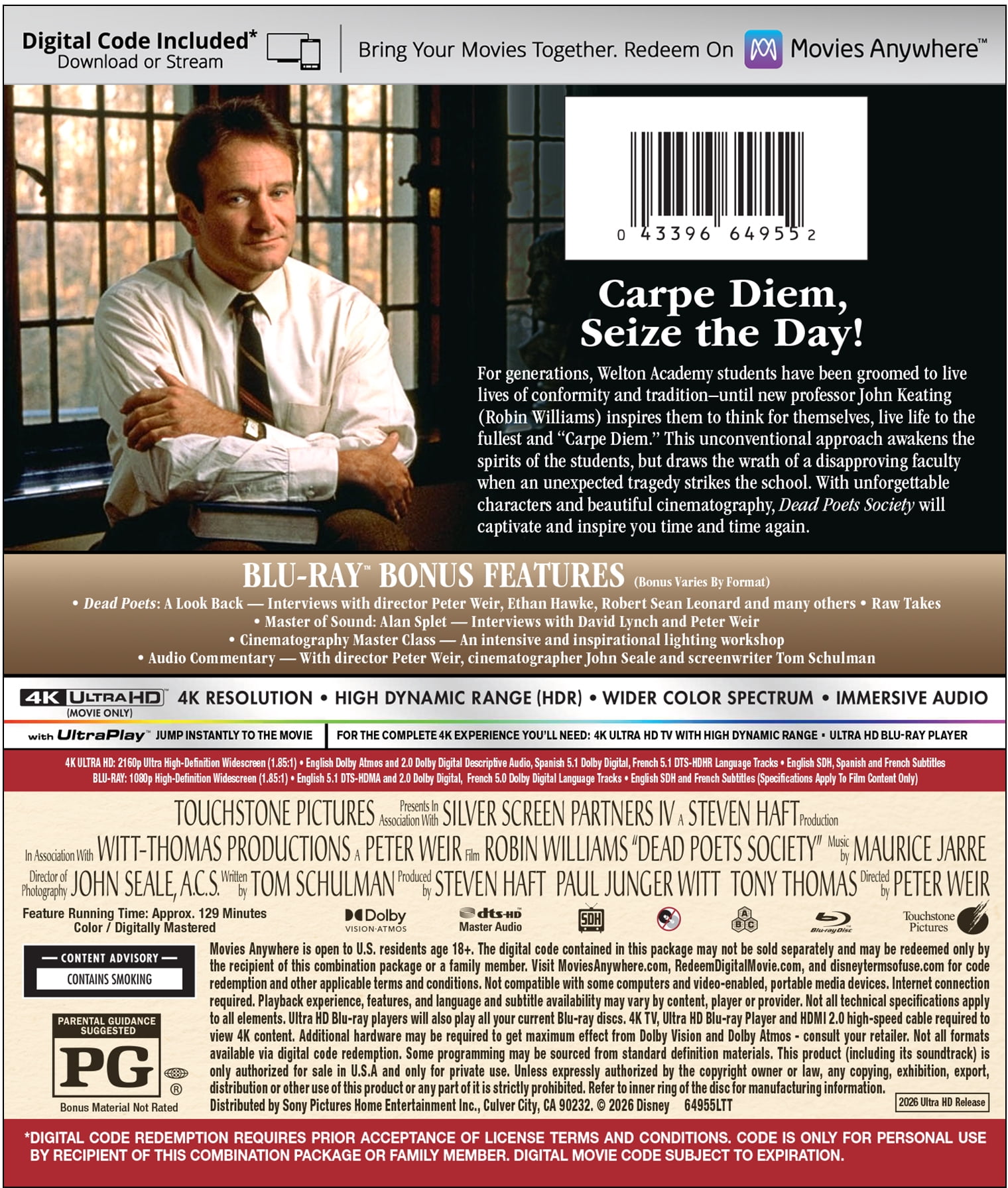 Walt Disney Pictures - Dead Poets Society [ULTRA HD]