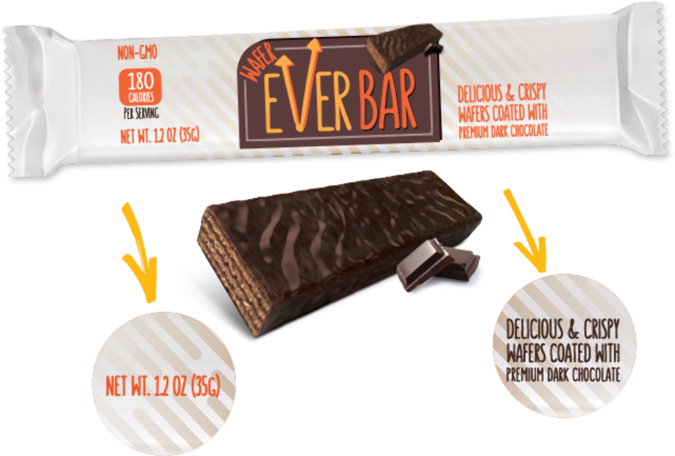 Everbar Dark Chocolate Wafer Bar