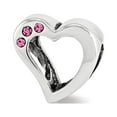 thumbnail image 3 of Sterling Silver Reflections Pink Crystal 2pc Heart Bead, 3 of 5