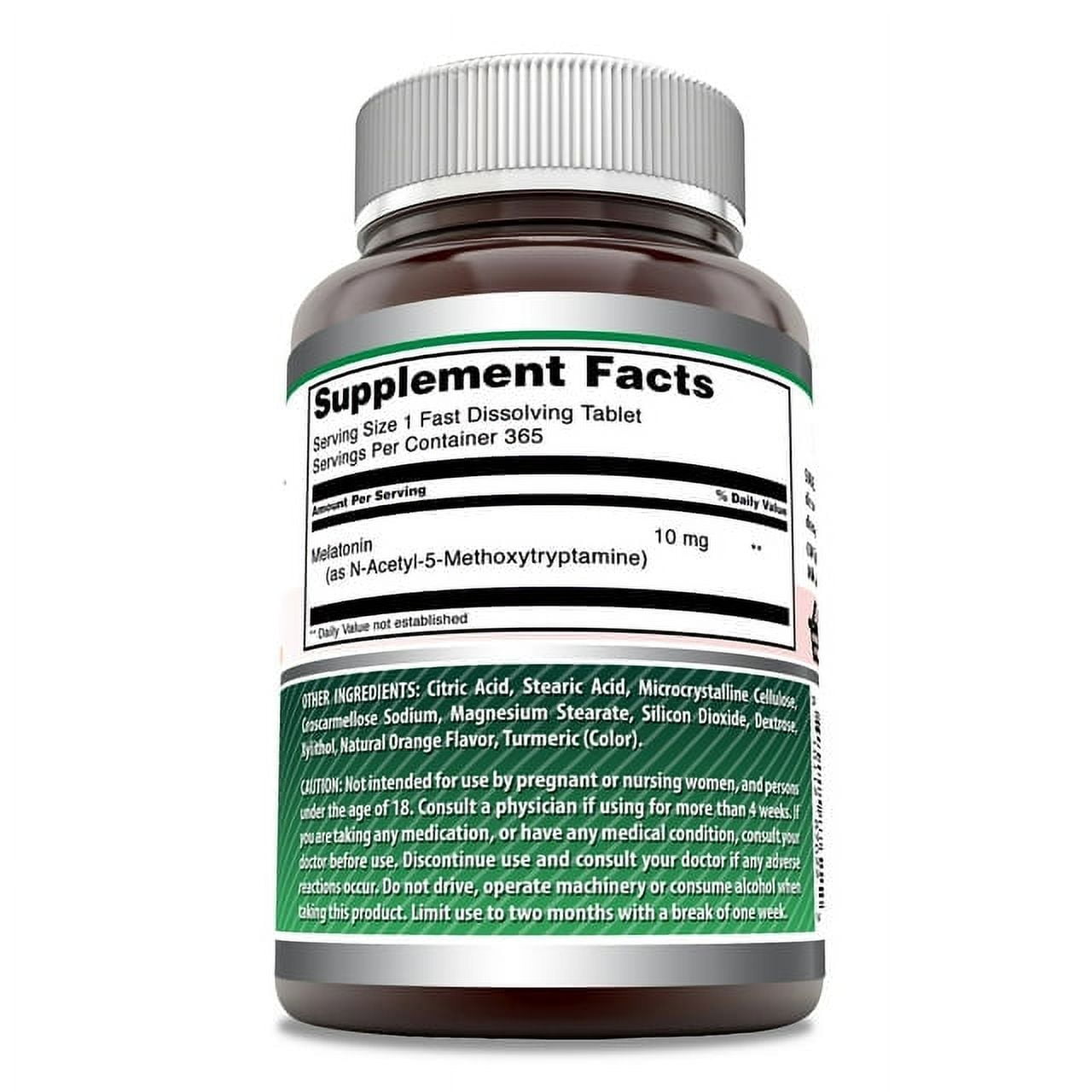 Amazing Formulas Melatonin 10 mg Per Serving Fast Dissolving 365 Tablets - Citrus Flavor | Non-GMO | Gluten Free | Made in USA