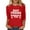 Red, variant on BangWanChi Shirts for Women Trendy Women's Fashion Casual Color Letters Printing Round Neck 3/4 Sleeve T-shirt Tops Blouse