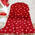 thumbnail image 5 of Valentines Heart Blanket Soft Flannel Lightweight Valentine Hearts Throw Blanket Cozy Warm Blankets All Seasons Living Room Decor for Kids Adults Use On Sofa Couch Bed Office 29.53x39.37 inch, 5 of 6
