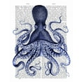 thumbnail image 2 of Fab Funky 15x18 Gold Ornate Wood Framed with Double Matting Museum Art Print Titled - Blue Octopus 3, 2 of 4