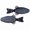 BLK/BLUE FLK, variant on DEPS BULL FLAT CREATURE BAIT