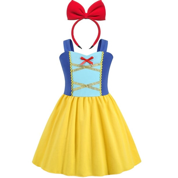 Frozen Anna Elsa Princess Dress For Girls Snow White Jasmine Ariel Summer Casual Dress Niños Fiesta de cumpleaños Prom Vestidos CostumeTag 100 (2T) Gao Jinjia LED