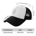 thumbnail image 6 of PAYOHTO Kids Palm Leaves Striped Tropical Baseball Hat Back Adjustable Mesh Breathable Hats Black Trucker Cap Outdoor Fishing Sun Caps for Boys or Girls ages 4-10, 6 of 9