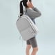 thumbnail image 4 of Mochila ligera plegable | Bolso de hombro de viaje plegable doble | Poliéster resistente al agua de gran capacidad | Múltiples bolsillos | Versátil para viajes, trabajo, exteriores | 33.5x20x47cm |, 4 of 6