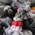thumbnail image 3 of D-GROEE Small Christmas Figurines Miniature PVC Statue Decorations Christmas Mini Resin Ornaments Christmas Tree Hanging Ornaments Angle Snow Houses Ornament, 3 of 8