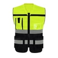 thumbnail image 4 of Chaleco reflectante de seguridad Zulema para adultos alta visibilidad senderismo paseos de perros tráfico Amarillo Negro 3XL, 4 of 8