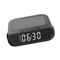 thumbnail image 2 of Reloj despertador Macarena con función de carga rápida inalámbrica interfaz tipo C 15W 5V/3A 9V/2A Negro, 2 of 8