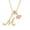 M, variant on Gold Necklace, Elegant 3-Layer Initial Pendant Necklace, Adjustable Snake Chain Choker with Heart Charm Personalized Jewelry for Women