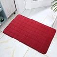 thumbnail image 4 of PYPESEEWY Warehouse - Alfombra de baño de espuma viscoelástica, ultra suave y antideslizante, con diseño geométrico, absorbente, bonita, color verde espuma de mar, 4 of 5