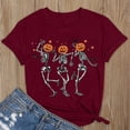 thumbnail image 2 of Halloween Shirts for Women T-Shirts Women's Halloween Print Loose T Shirt Red XL, 2 of 4