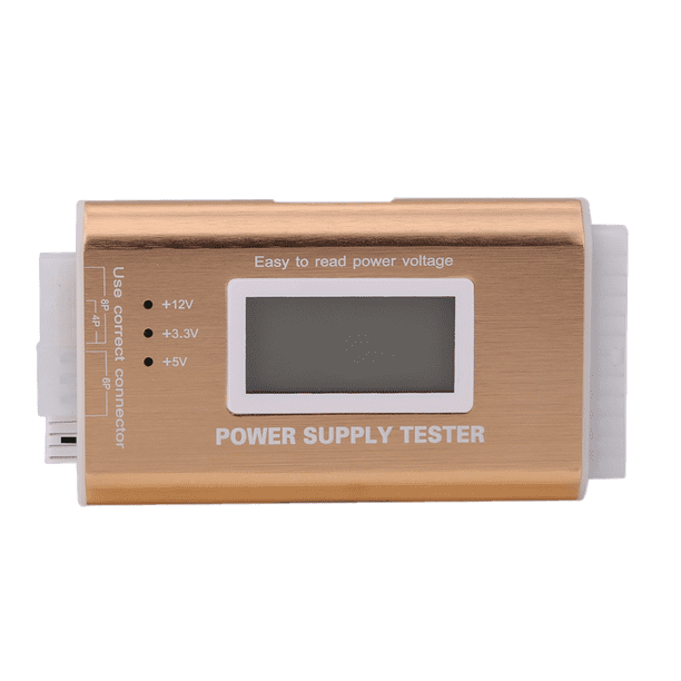 Probador de Fuente de Alimentación para PC con Pantalla LCD Digital, 20/24 Pines, 4 PSU para Discos Duros ATX, BTX, ITX, Resistente Al Desgaste y A la Corrosión