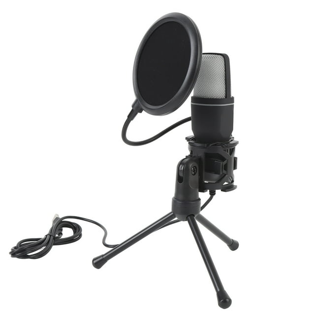 Microphone de Jeu, Microphone Filaire USB pour PC avec Éclairage RVB, Haute Sensibilité pour Diffusion en Continu