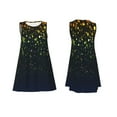 thumbnail image 7 of Sikiie Luxury golden sparkle Print Women's Sleeveless Dress with Pockets Round Neck Sundress, Suitable for Daily, Office, Vacation Summer Wear, 7 of 7