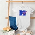 thumbnail image 4 of Retro MTV Tiger Stripe Print Logo Bodysuit Jumper Girls Infant Baby Brisco Brands 24M, 4 of 6