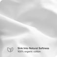 thumbnail image 3 of Bare Home Organic Cotton Duvet Cover Set, 300 Thread Count, Percale Weave, King/Cal King, White, 3 of 5