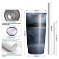 thumbnail image 6 of 20oz Insulated Tumbler, Travel Coffee Tumbler with Lid, Cup Holder Friendly Travel Coffee Mug, Stainless Steel Thermos, 20 Oz Tumbler, Reusable Insulated Coffee Mug with Lid ( Navy Blue ), 6 of 7