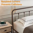 thumbnail image 3 of HESTINYSUS King Size Bed Frame,Metal Bed Frame with Headboard and Footboard Platform Mattress Base,No Box Spring Needed and Easy Assembly,Brown, 3 of 6