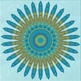 thumbnail image 1 of Ahgly Company Machine Washable Indoor Square Transitional Deep-Sea Green Area Rugs, 5' Square, 1 of 7